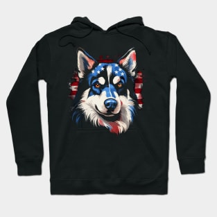 Patriotic Alaskan Husky Hoodie